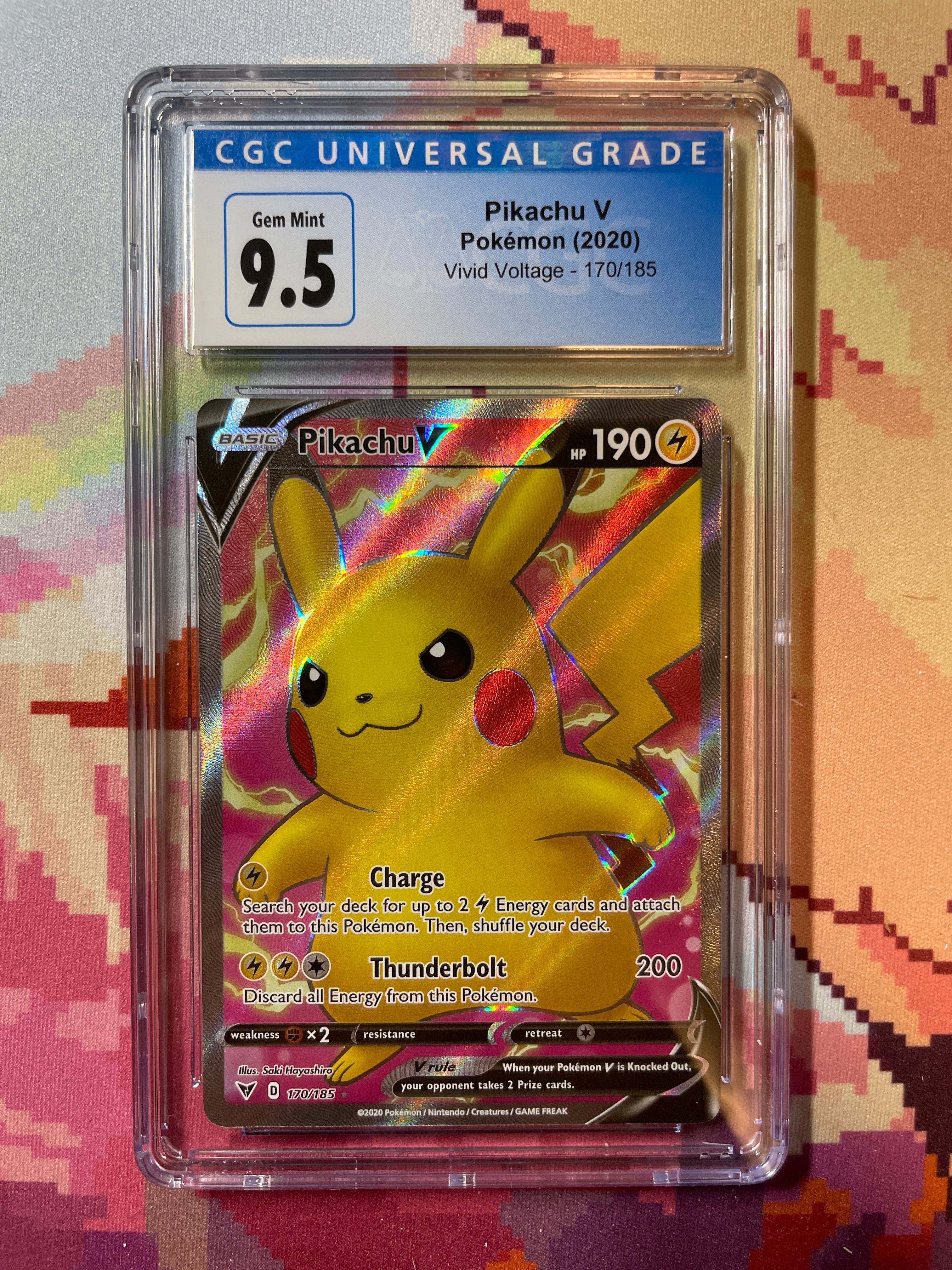 2020 Pokémon Vivid Voltage Pikachu VMAX 044/185 CGC 9.5 Gem Mint