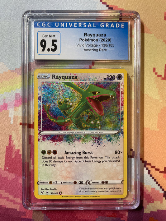  Pokemon - Rayquaza - 138/185 - Amazing Rare : Toys & Games