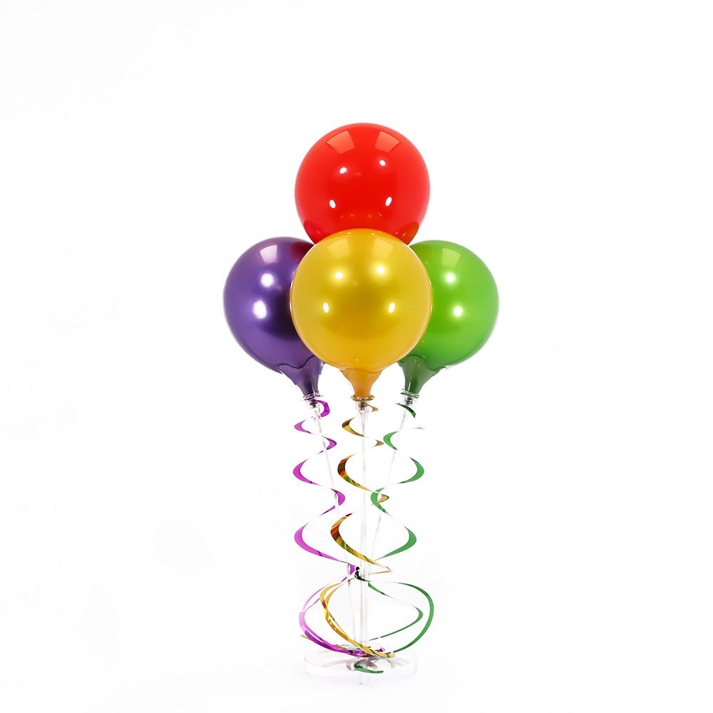 Balloon Bouquet - Red, Purple, Yellow & Green - BalloonsInABox product image