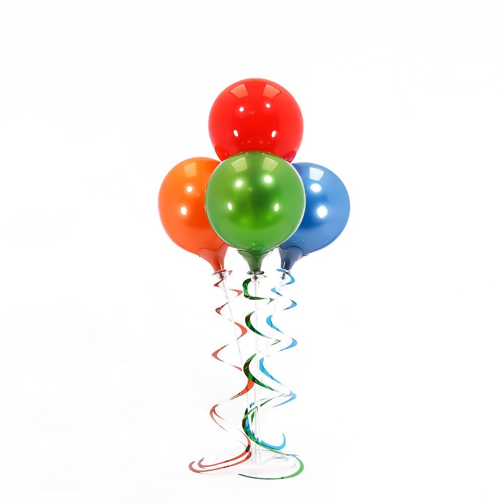 Balloon Bouquet - Red, Orange, Green & Blue - BalloonsInABox product image