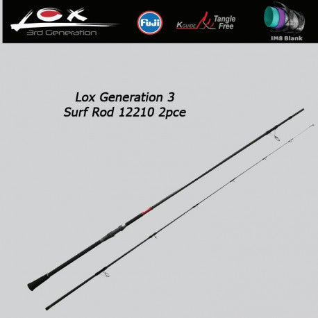 Timber wolf Surf Rod - Red 10320 - 3pce