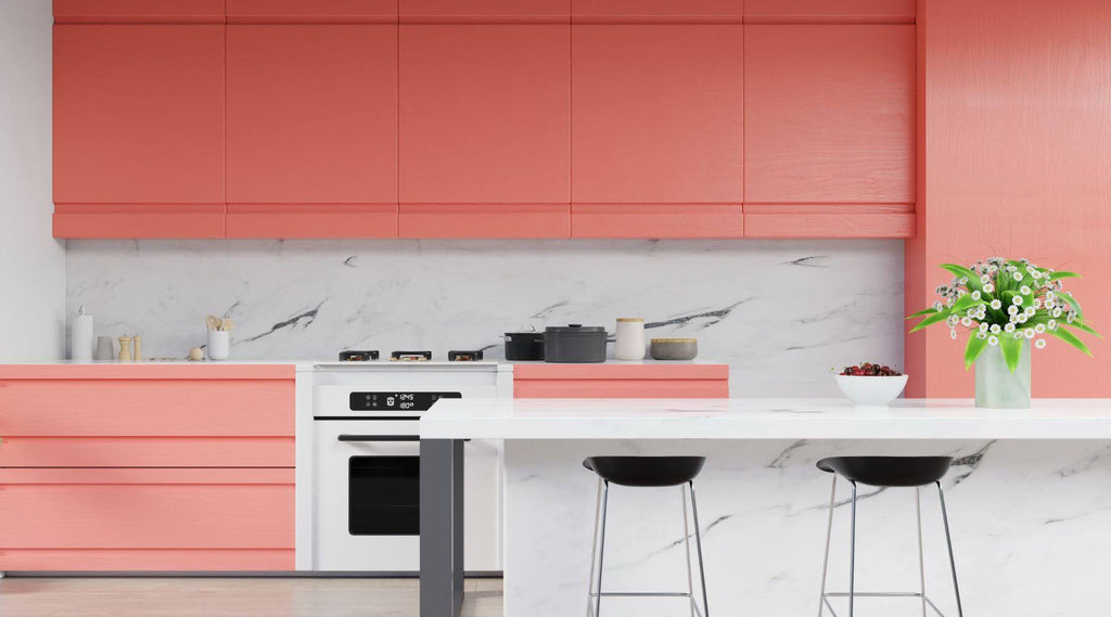 Modern pink kitchen