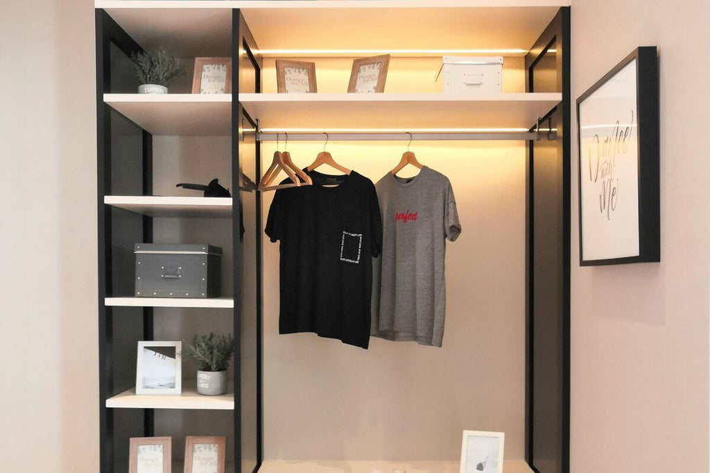 Closet in bedroom LED light ideas