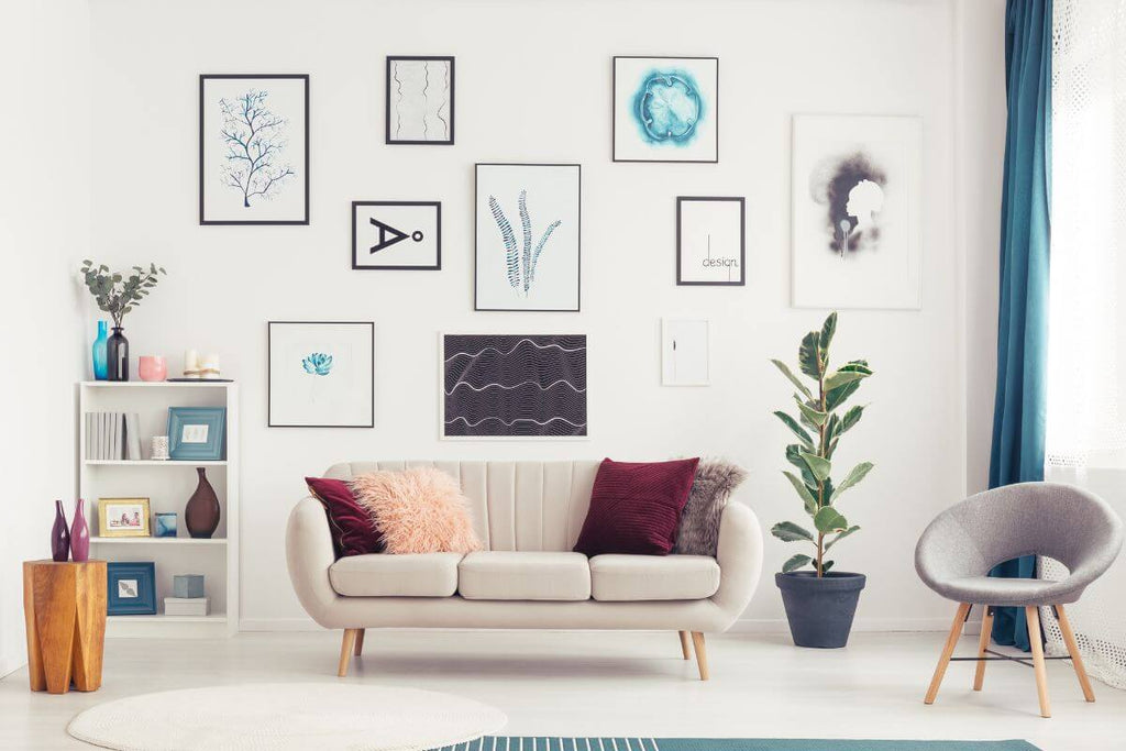 How to Decorate the Sofa Wall with Artwork - YourHomeVibe