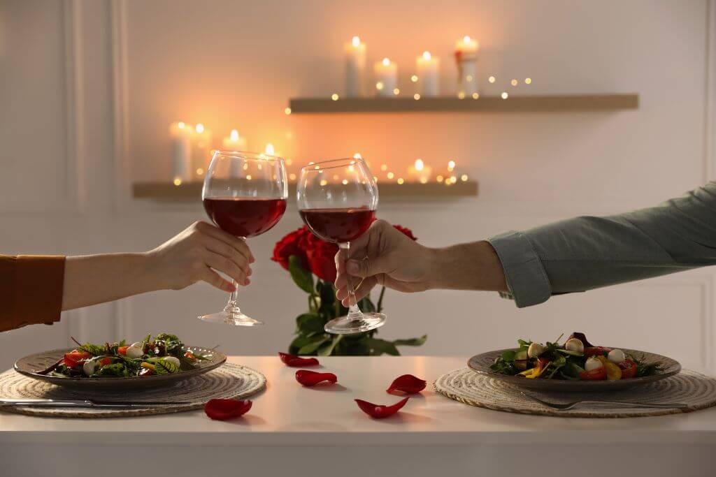 Romantic dinner for couple