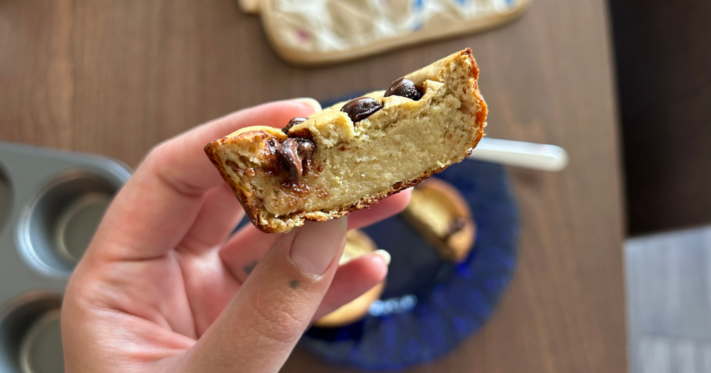 Banana Chocolate Chip muffin cross section