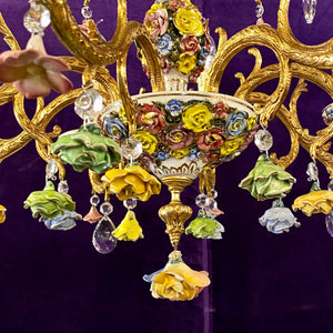 antique capodimonte chandeliers