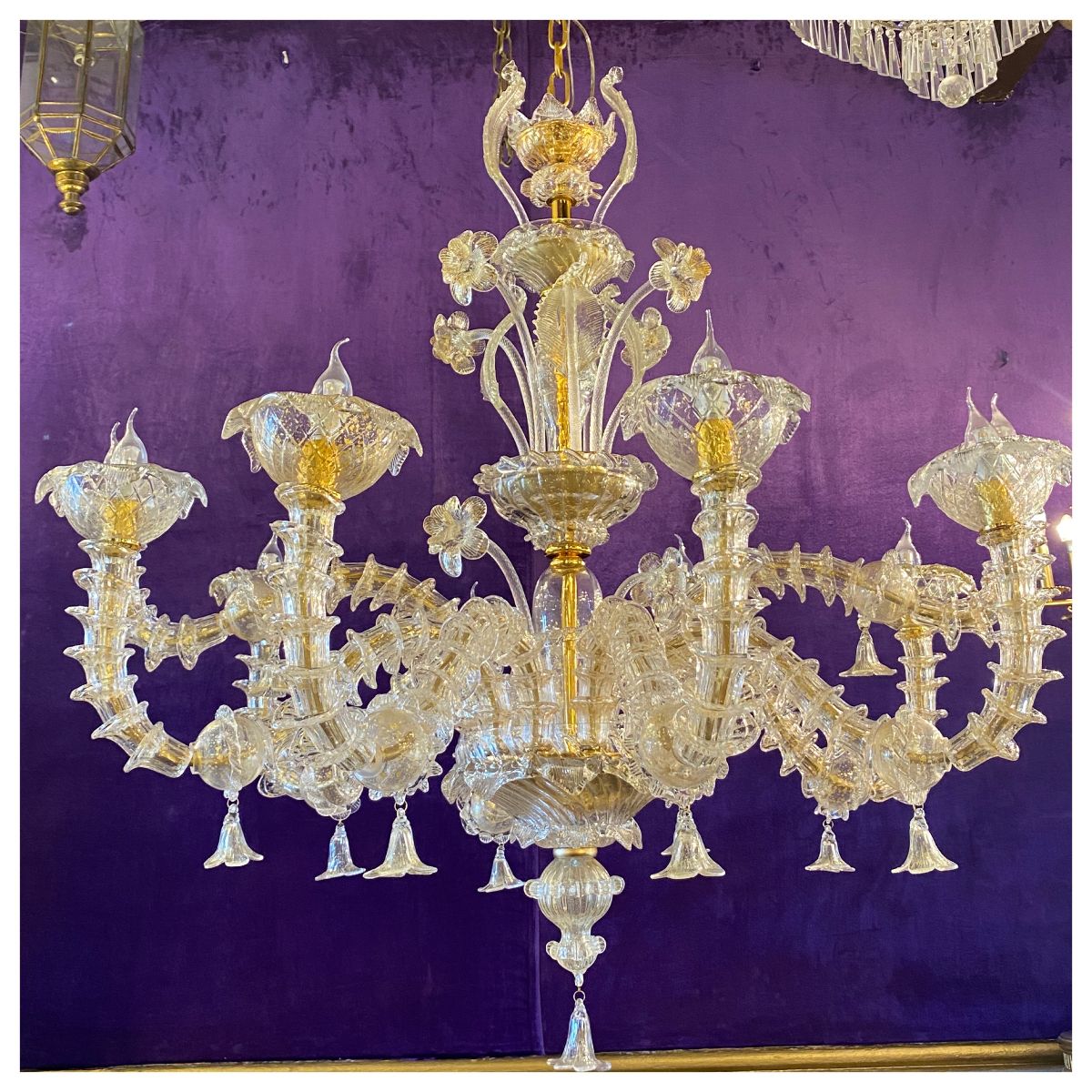 antique murano glass chandelier