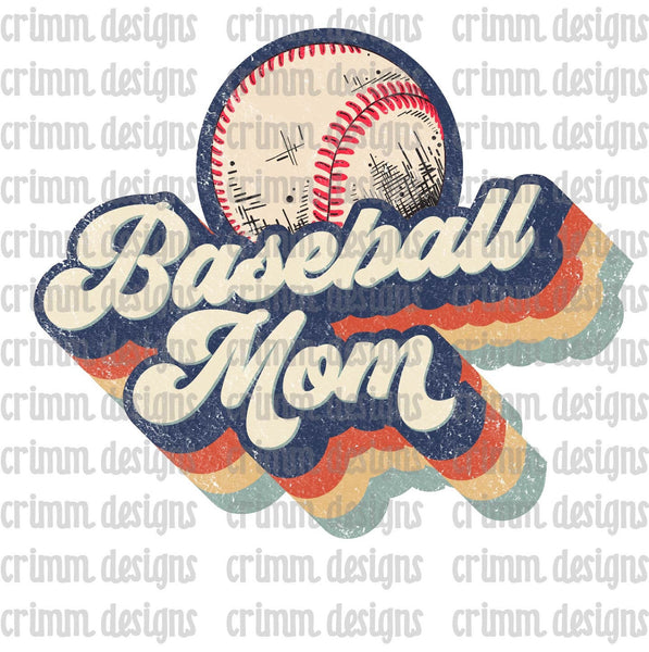 Retro Baseball Dad Sublimation Design Download – Crimm Designs