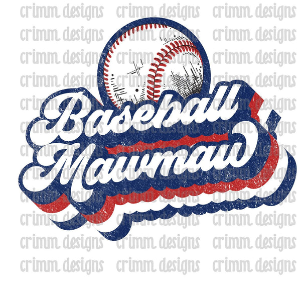 Retro Baseball Dad Sublimation Design Download – Crimm Designs