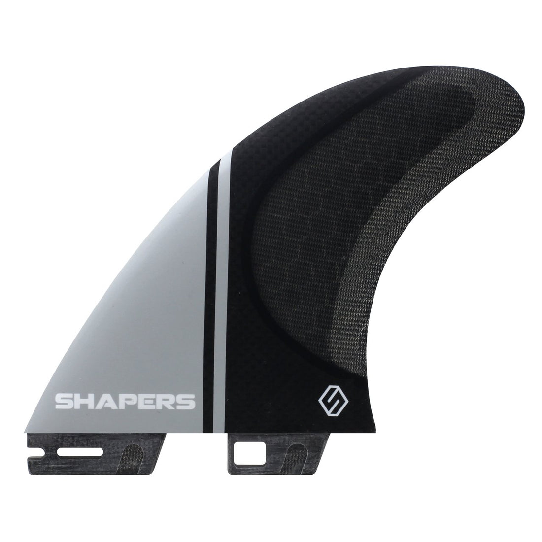 Shapers Fins - Large Stealth S2 - Grey (FCS 2 Compatible)