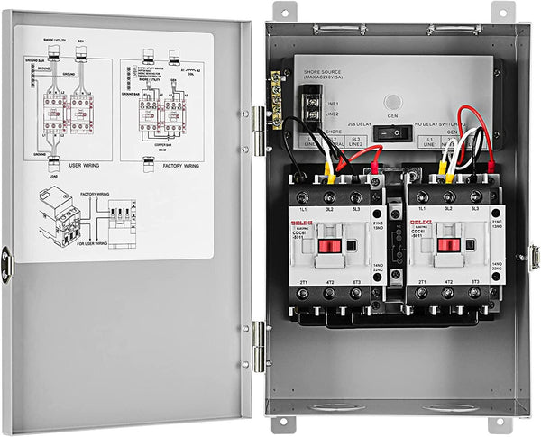 RV Temporary Power Outlet Panel Pedeatal Electrical Breaker Box with 20 30  50 Amp Receptacle Installed Prewire for Hookup Camper