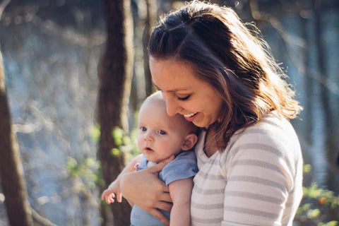 Mom with baby road trip