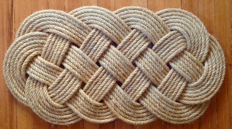 knitted nursery rug