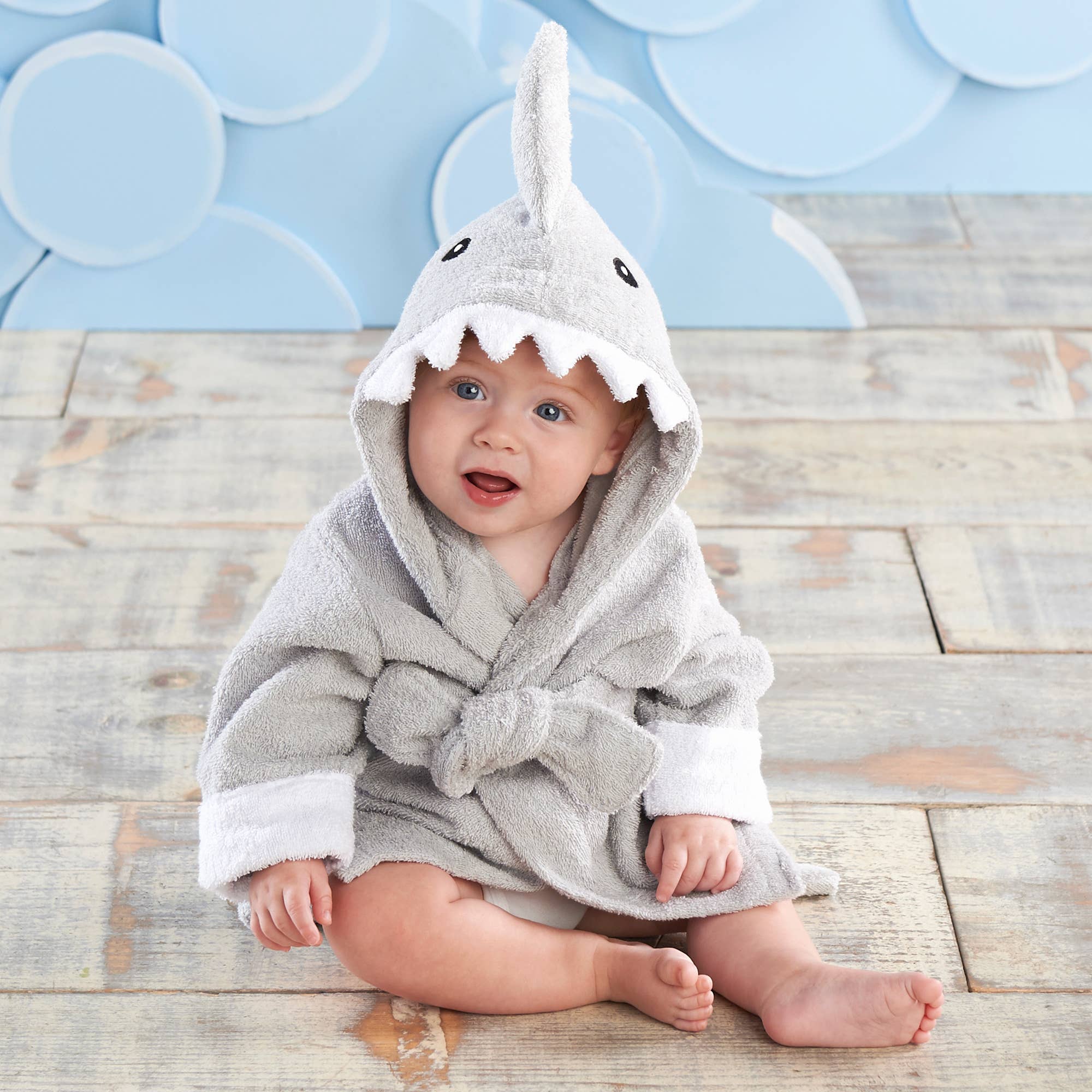 Let The Fin Begin Shark Baby Robe [0-9 months baby gift]