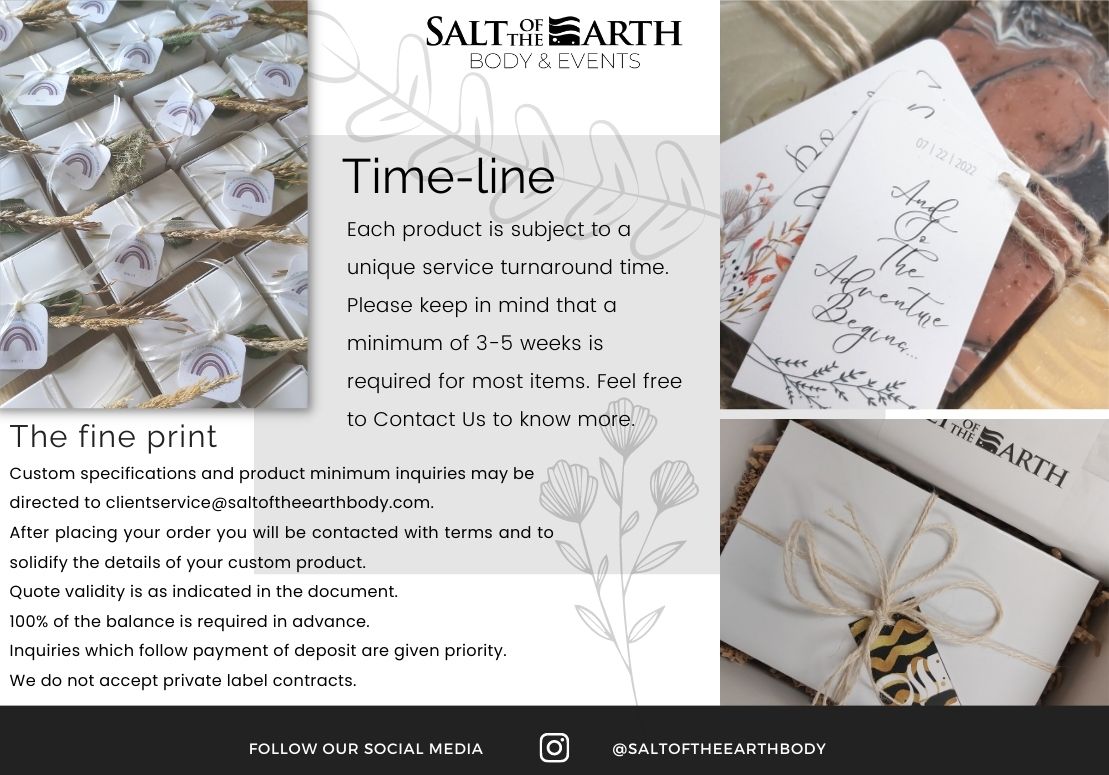 SALT OF THE EARTH BODY AND EVENTS CORPORATE GIFTING WEDDING SHOWER FAVORS