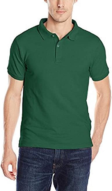 Mens Short Sleeve Pique Polo Shirt - Kelly Green