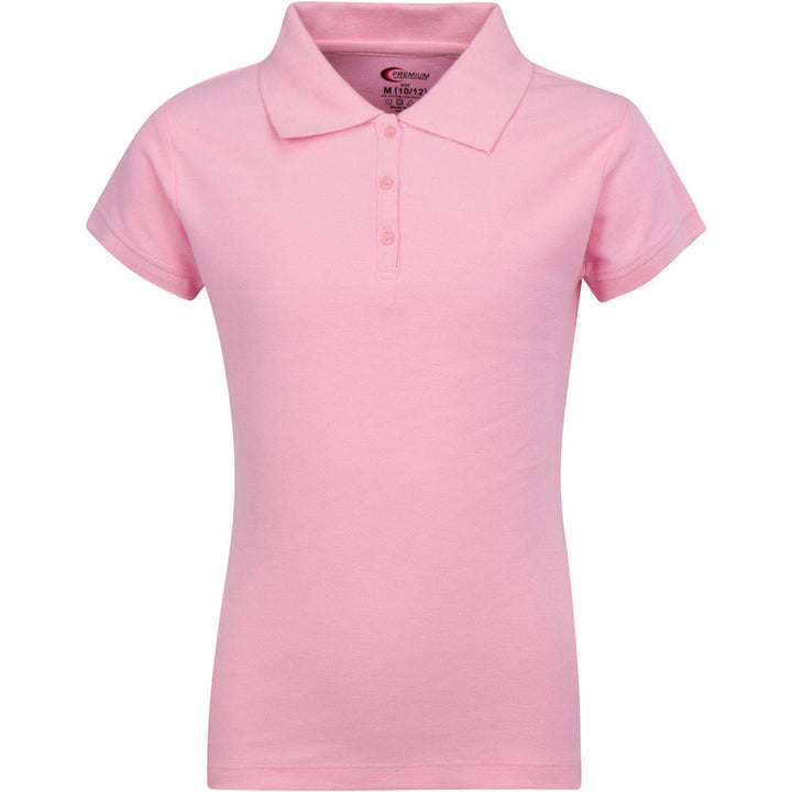 Girls Short Sleeve Pique POLO SHIRT - Pink