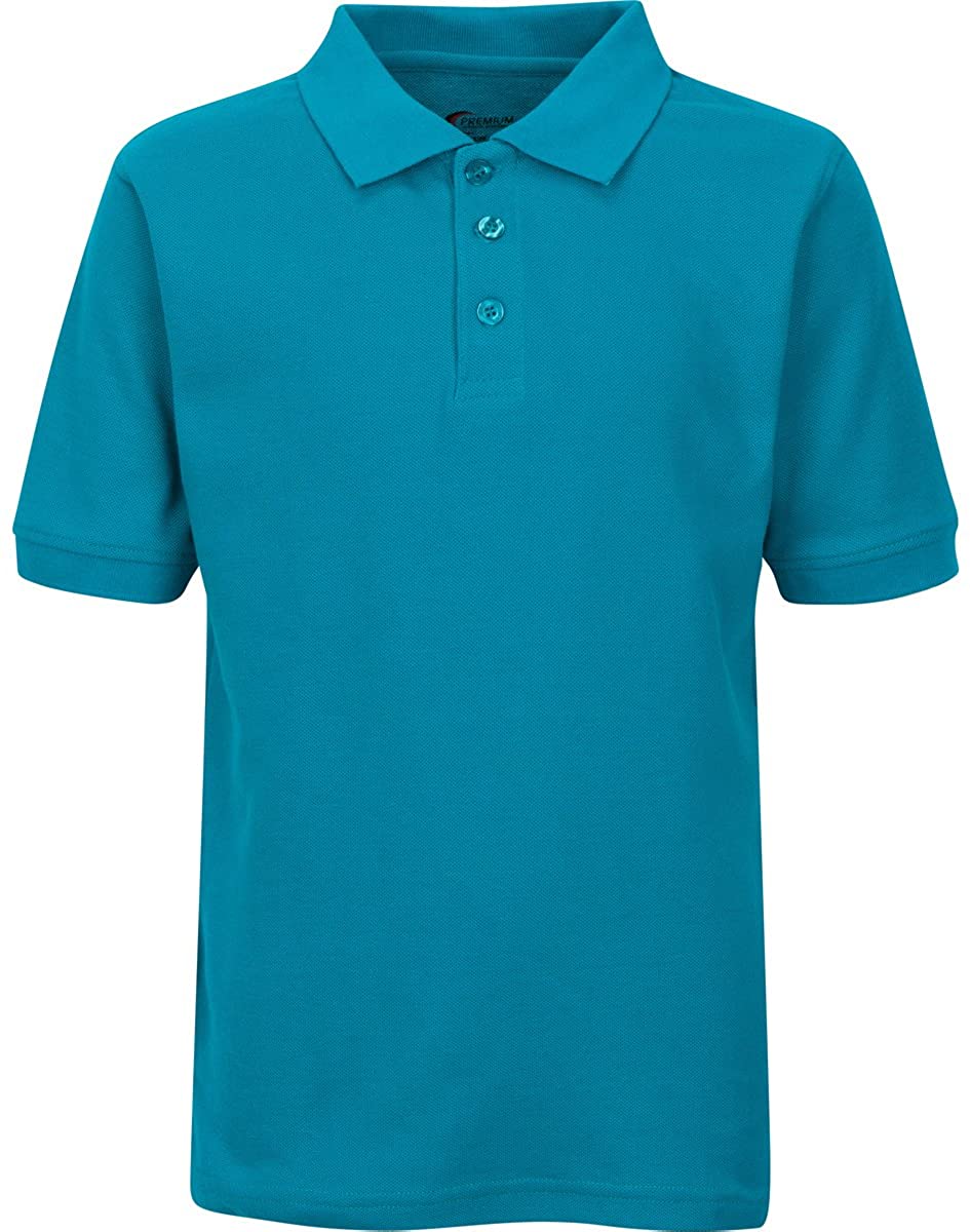 Mens SHORT Sleeve Pique Polo Shirt - Teal