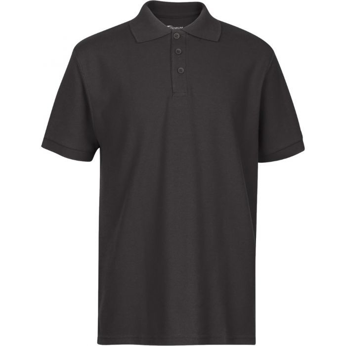 Unisex Short Sleeve Pique Polo SHIRT - Black