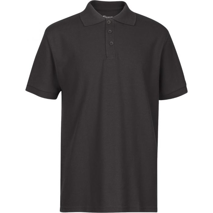 Unisex Short Sleeve Pique Polo Shirt - Black