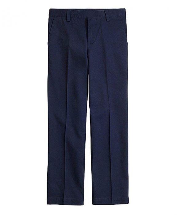 Boys Husky Flat Front PANTS - Navy