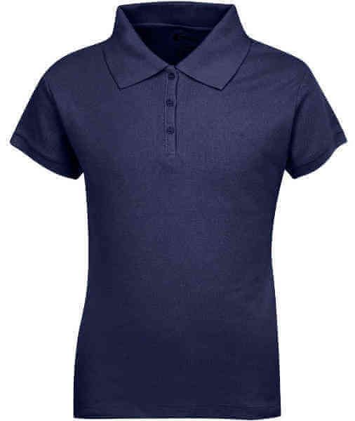 Juniors Short Sleeve Dri Fit Moisture Wicking Polo Shirt - Navy