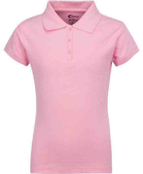 Juniors Short Sleeve Dri Fit Moisture Wicking Polo SHIRT - Pink