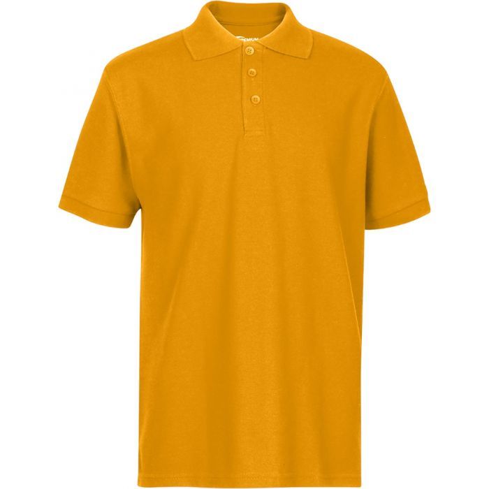 Unisex SHORT Sleeve Pique Polo Shirt - Gold