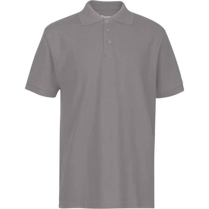 Unisex Short Sleeve Pique Polo Shirt - Grey