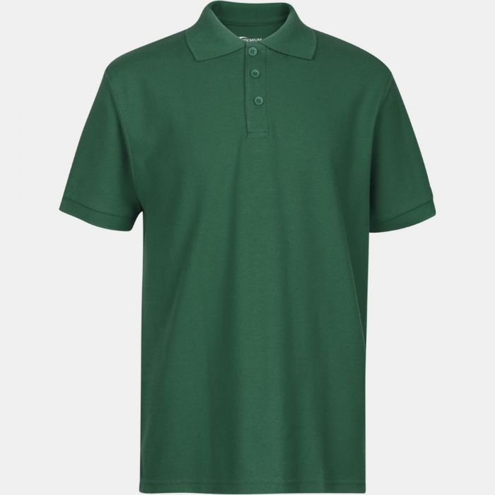 Unisex Short Sleeve Pique Polo Shirt - Hunter Green
