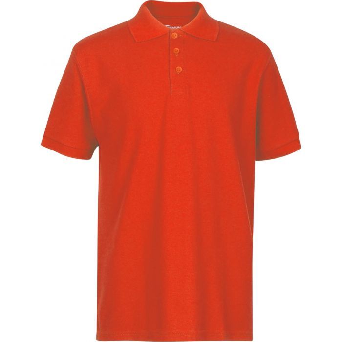 Unisex Short Sleeve Pique Polo Shirt - Orange