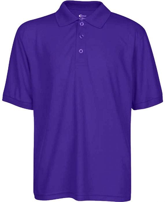 Mens Dri Fit Moisture Wicking Polo Shirt - Purple