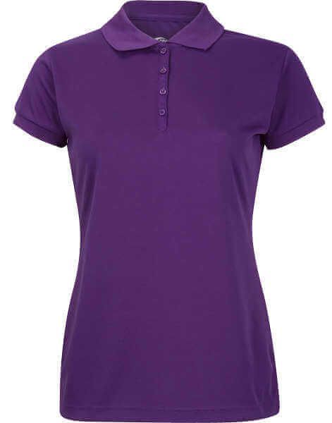 Juniors Short Sleeve Dri Fit Moisture Wicking Polo Shirt - Purple