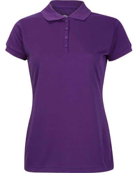 Juniors Short Sleeve Dri Fit Moisture Wicking Polo SHIRT - Purple
