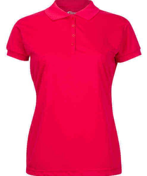 Juniors SHORT Sleeve Dri Fit Moisture Wicking Polo Shirt - Red