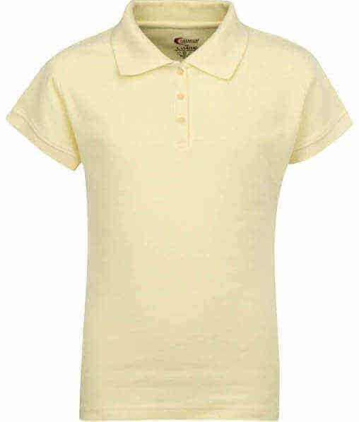 Juniors Short Sleeve Dri Fit Moisture Wicking Polo Shirt - Yellow