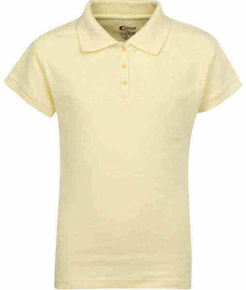 Juniors Short Sleeve Dri Fit Moisture Wicking Polo SHIRT - Yellow