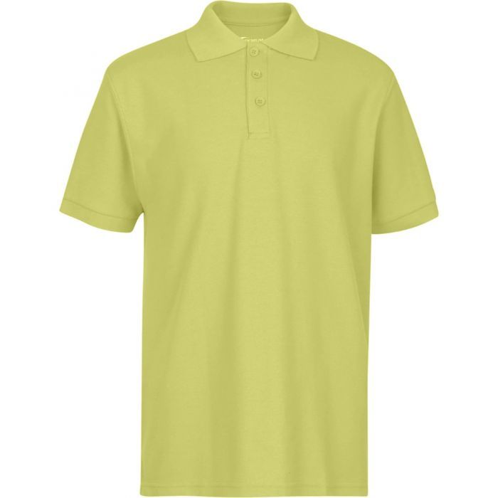 Unisex Short Sleeve Pique Polo Shirt - Yellow