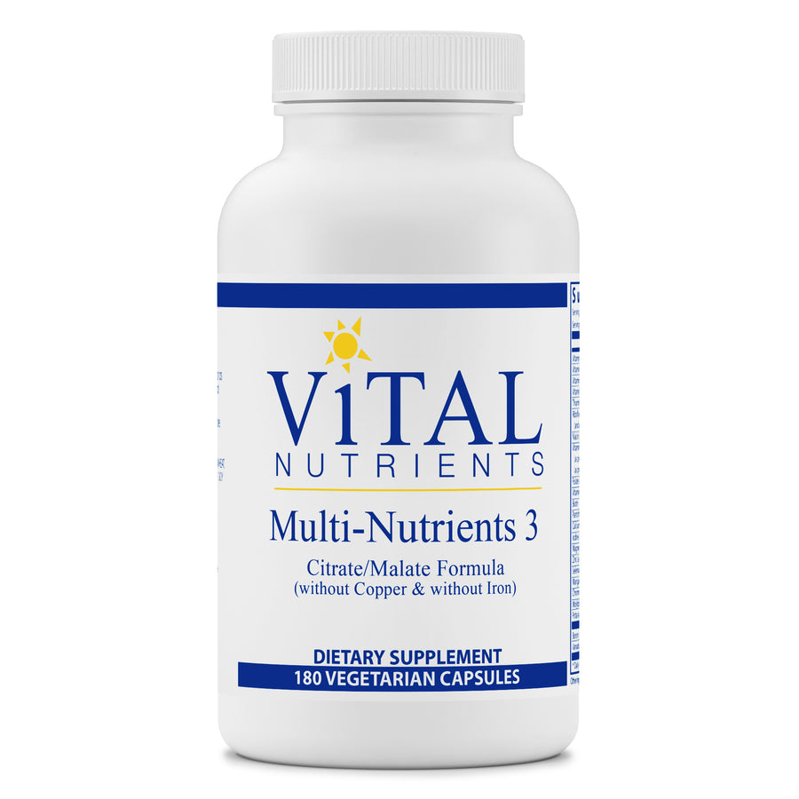 Multi-Nutrienti 3 (fara cupru si fier) | 180 Capsule | Vital Nutrients