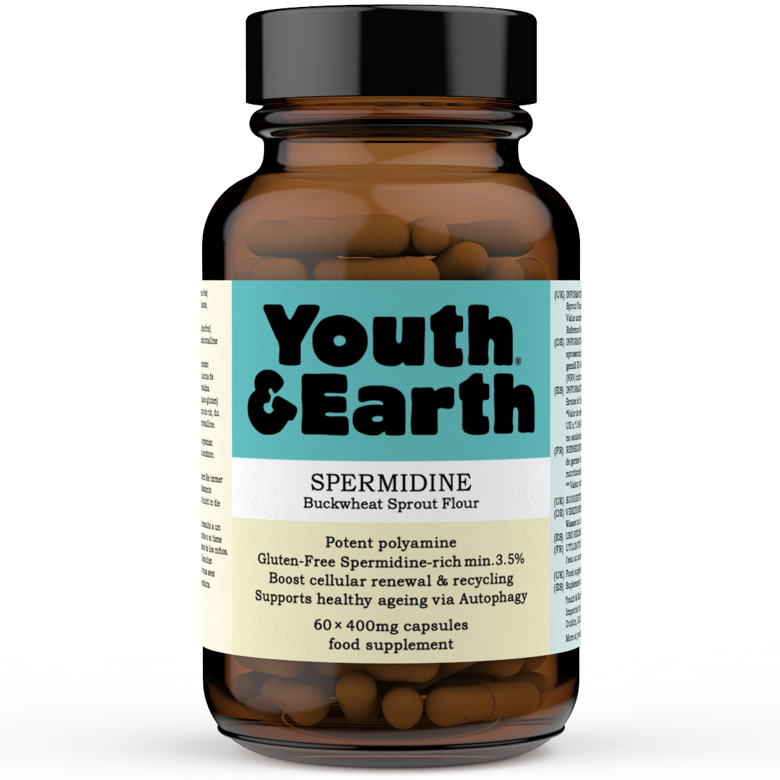 Spermidina 400mg | 60 Capsule | Youth &amp; Earth