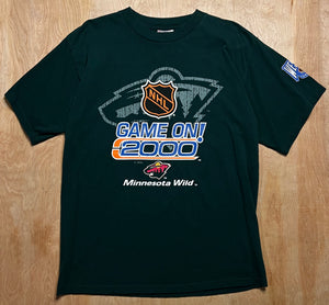 2000 Minnesota Wild "Game On!" Playoff T-Shirt - GSB Thrifting 