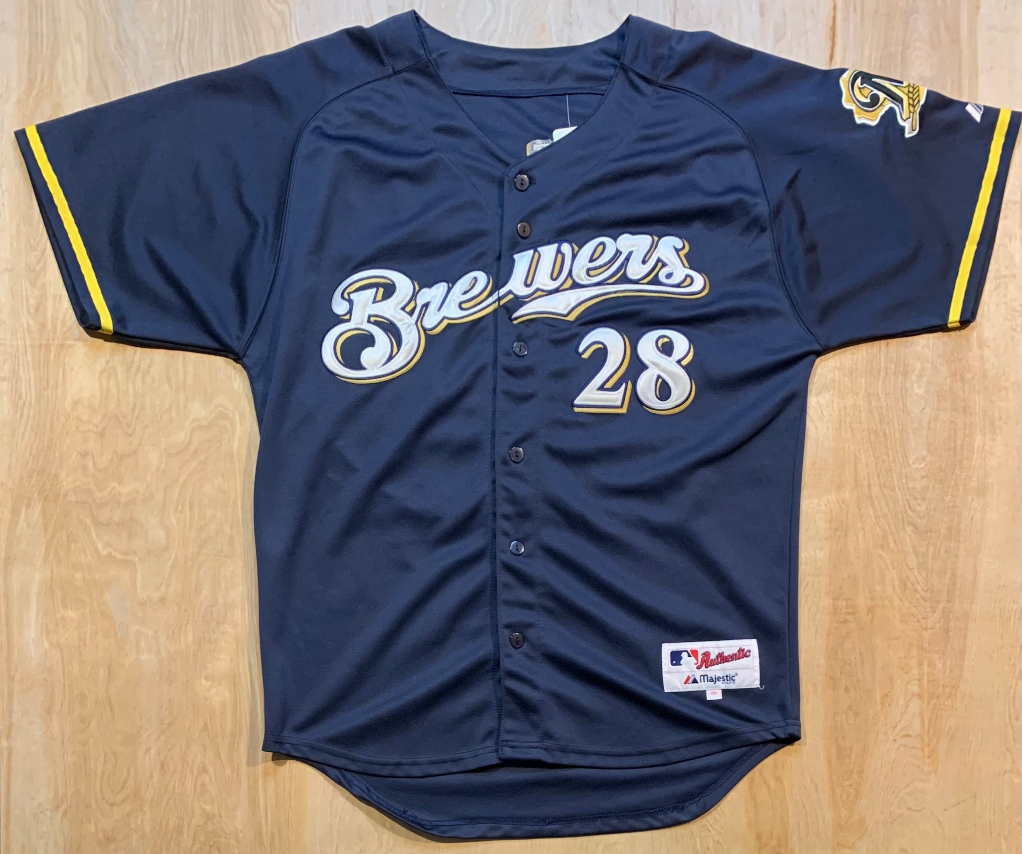 セール！ MLB majestic Milwaukee Brewers 28Fielder | nongferndaddy.com