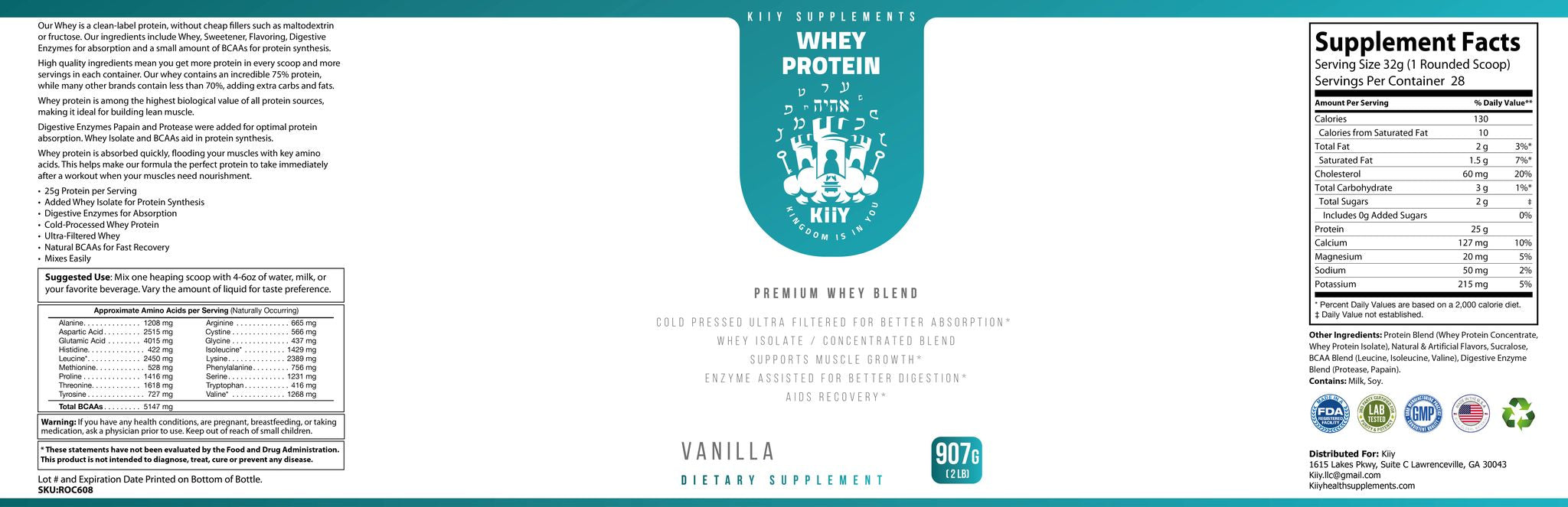 Vanilla Whey Protein Powder