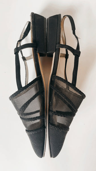 Vintage mesh & braided flats 8.5