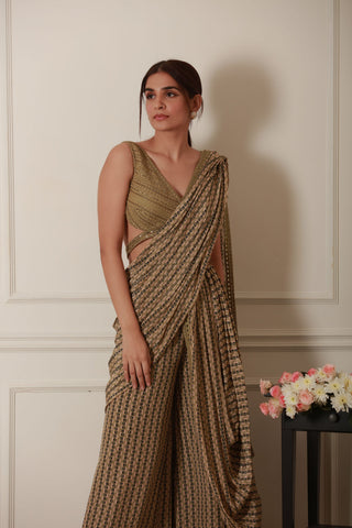 Pre-draped and ruffle sarees