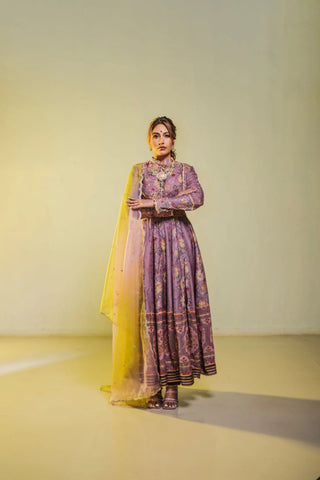 Lavender anarkali