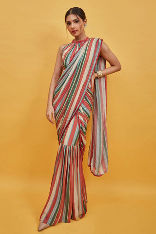 Saree with modern draping styles