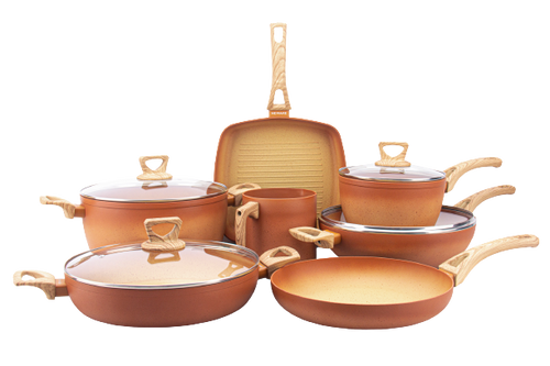 .com: NEWARE Terracotta 9 Piece Cooking Set with GRIDDLE/COMAL  Terracook: Home & Kitchen