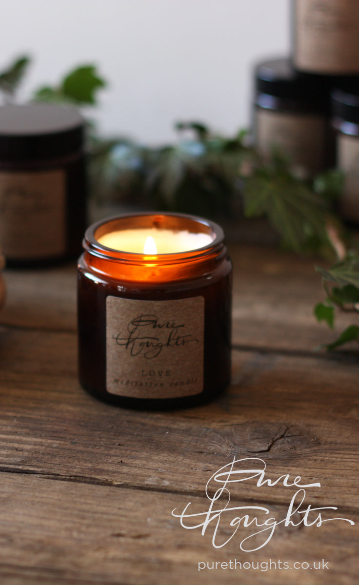 Embrace love and self acceptance.  An aromatherapy candle made from soy wax and pure geranium essential oil.